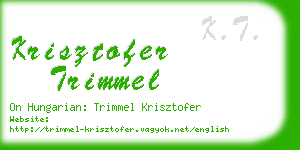 krisztofer trimmel business card